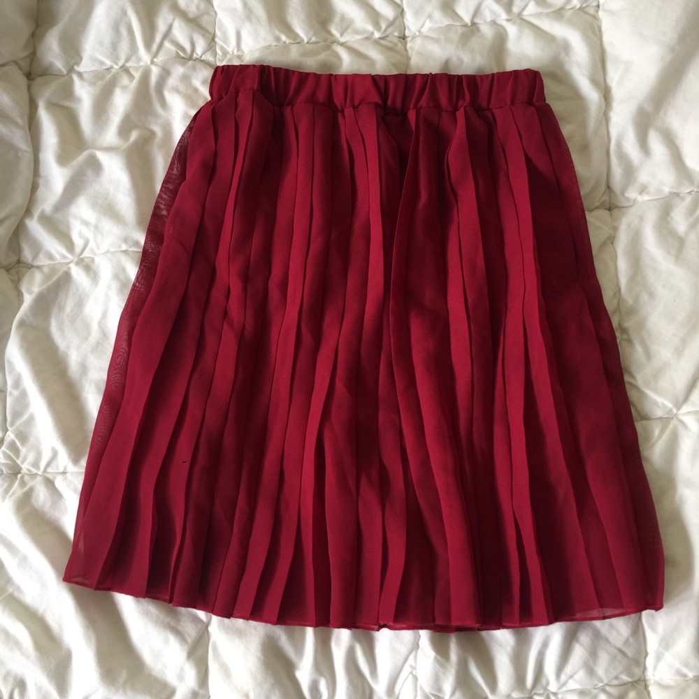 Red skirt